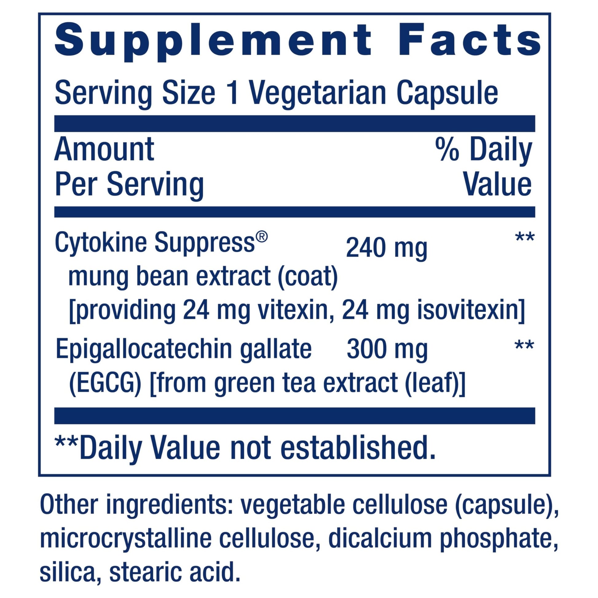 Life Extension Cytokine Suppress with EGCG, 30 Count - dailyvitalstore