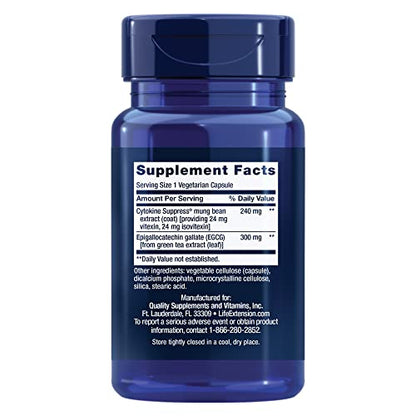 Life Extension Cytokine Suppress with EGCG, 30 Count - dailyvitalstore