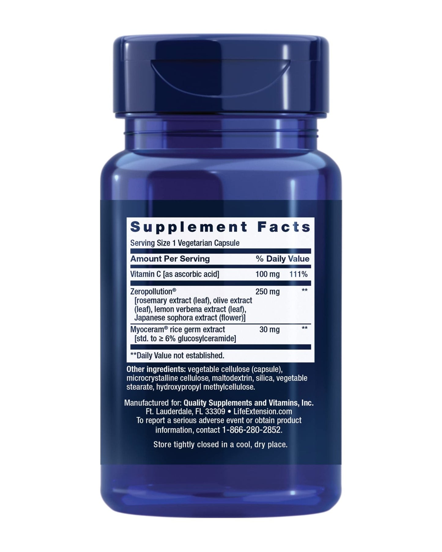 Life Extension Daily Skin Defense, Vitamin C, ceramides, Rosemary, Lemon Verbena, Helps Fight oxidative Stress & The Appearance of Wrinkles, Gluten-Free, Once-Daily, Non-GMO, Vegetarian, 30 Capsules - dailyvitalstore
