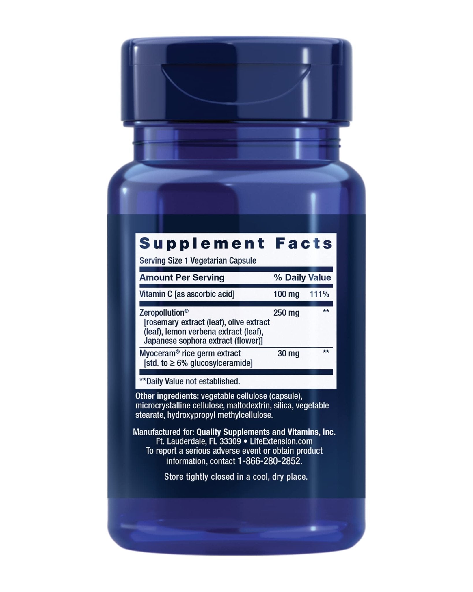 Life Extension Daily Skin Defense, Vitamin C, ceramides, Rosemary, Lemon Verbena, Helps Fight oxidative Stress & The Appearance of Wrinkles, Gluten-Free, Once-Daily, Non-GMO, Vegetarian, 30 Capsules - dailyvitalstore