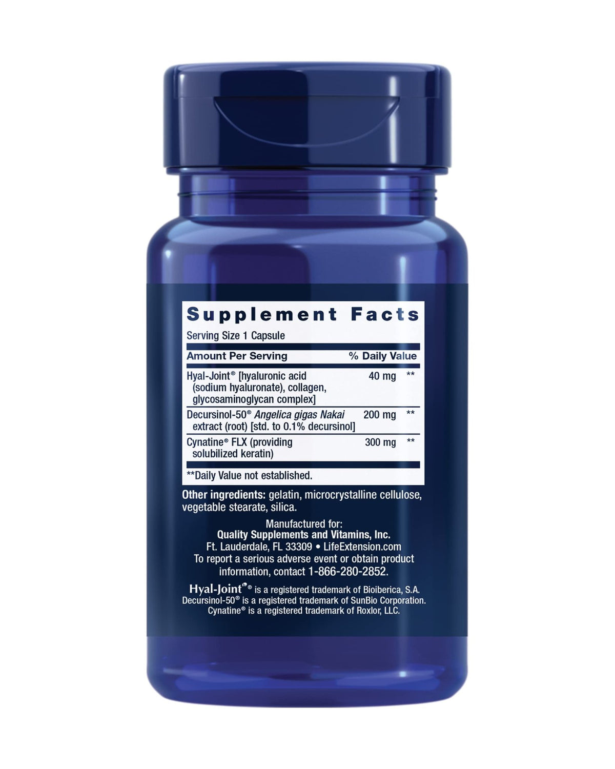 Life Extension Fast-Acting Joint Formula, Keratin, Korean Angelica, hyaluronic Acid, Joint discomfort Relief, Non-GMO, Gluten-Free, 30 Capsules - dailyvitalstore