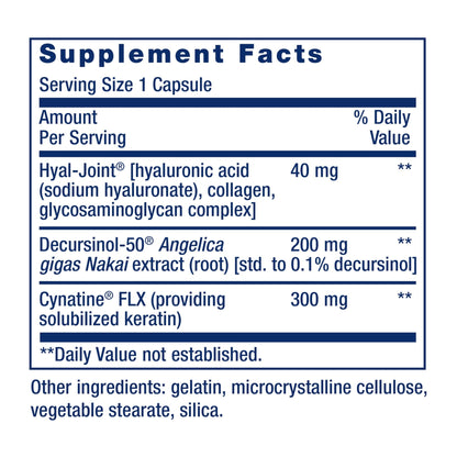 Life Extension Fast-Acting Joint Formula, Keratin, Korean Angelica, hyaluronic Acid, Joint discomfort Relief, Non-GMO, Gluten-Free, 30 Capsules - dailyvitalstore