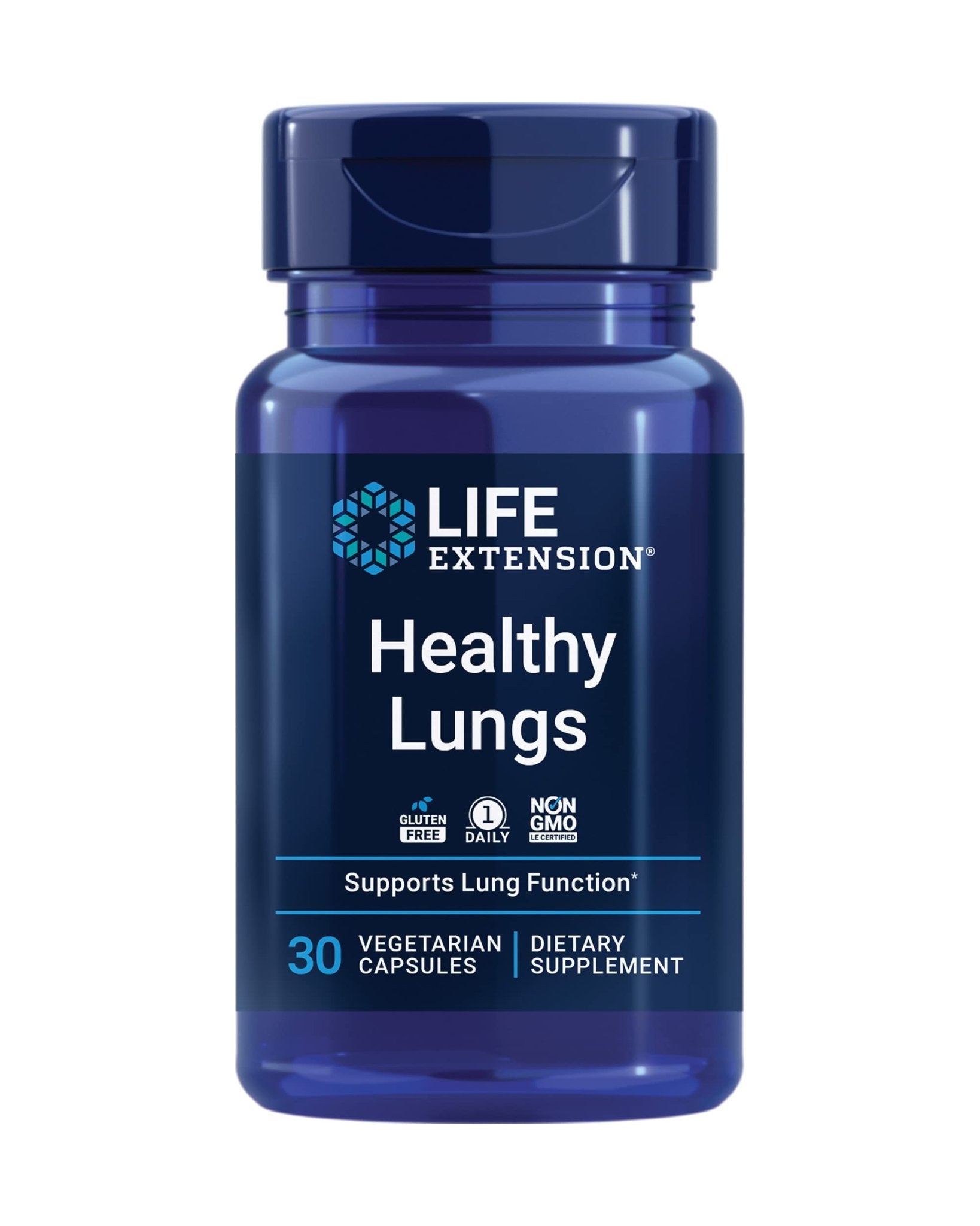 Life Extension Healthy Lungs, Respiratory Supplement, Lung Protection, Boswellia Serrata, Saffron Extract, Once-Daily, Gluten Free, Non-GMO, Vegetarian, 30 Capsules - dailyvitalstore