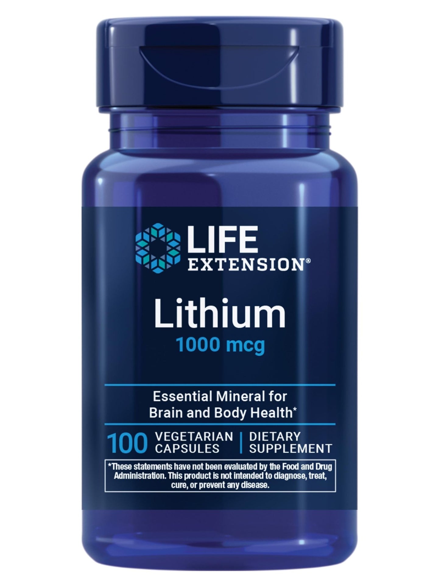 Life Extension Lithium, 1000 mcg – Lithium Orotate – Helps Maintain Cognitive Function & Memory – Low-Dose Formula – Non-GMO, Gluten-Free, - dailyvitalstore