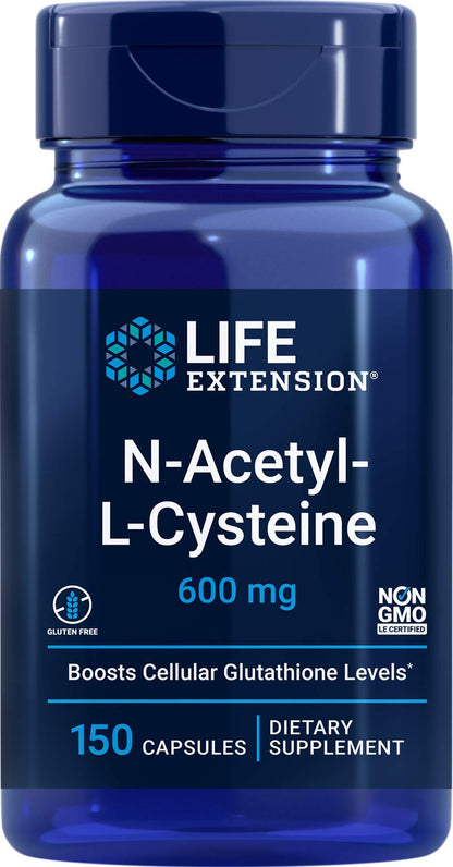 Life Extension N-Acetyl-L-Cysteine (NAC) 600mg, 150 Capsules - dailyvitalstore