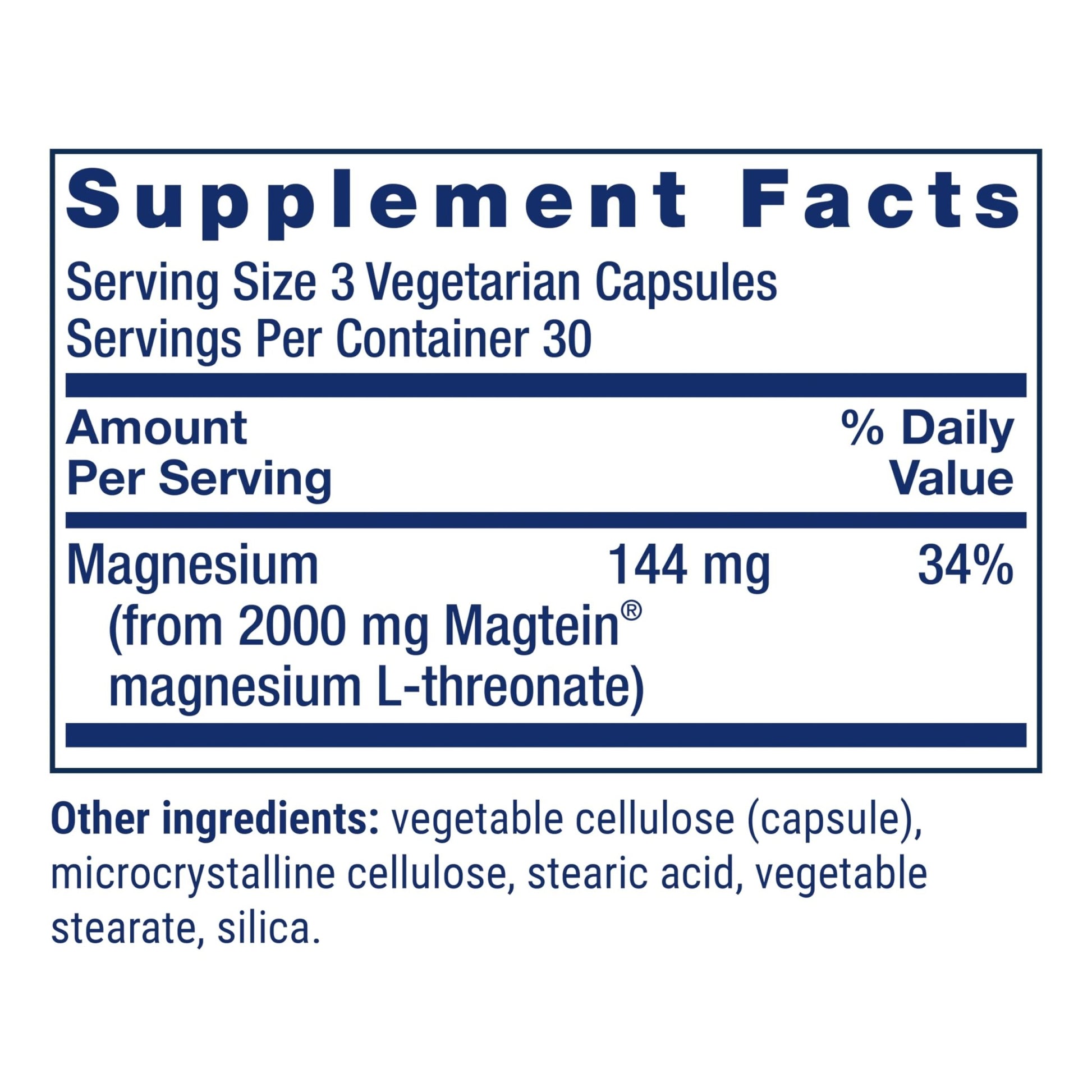 Life Extension Neuro-Mag Magnesium L-Threonate, Memory Health, Quick Thinking, Cognitive Health Support, Vegetarian, Non-GMO, 90 Vegetarian Capsules (144 mg from 2000 mg Magtein magnesium L-threonate - dailyvitalstore