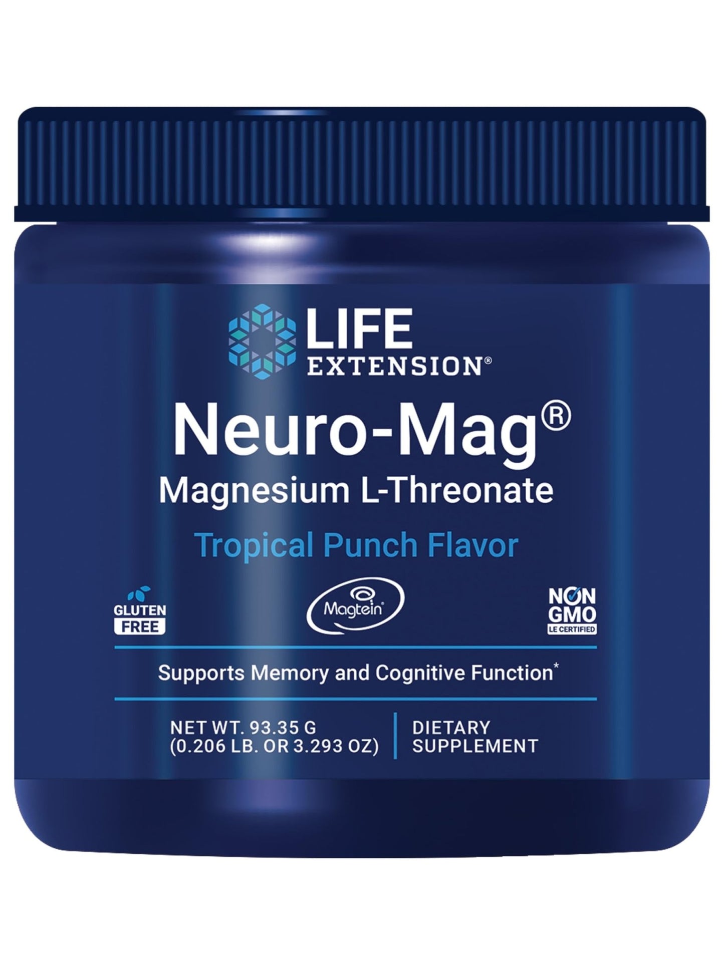 Life Extension Neuro-Mag Magnesium L-Threonate Powder (Tropical Punch) - Ultra-Absorbable Magnesium - Supports Memory, Focus, Cognitive Function & Mood - dailyvitalstore