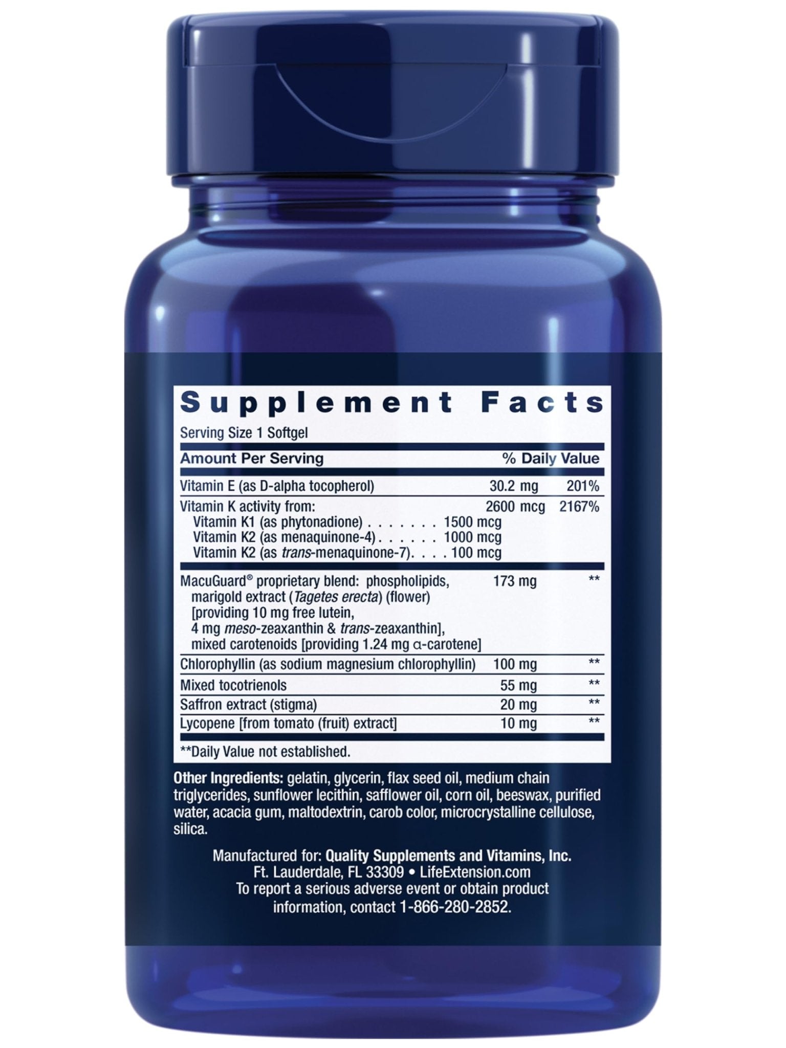 Life Extension Once-Daily Health Booster, Vitamins E, K1 & K2, phospholipids, Fat-Soluble nutrients for Eye Health, Bone Health, Heart Health, Gluten-Free, 1 Daily, Non-GMO, 30 softgels - dailyvitalstore