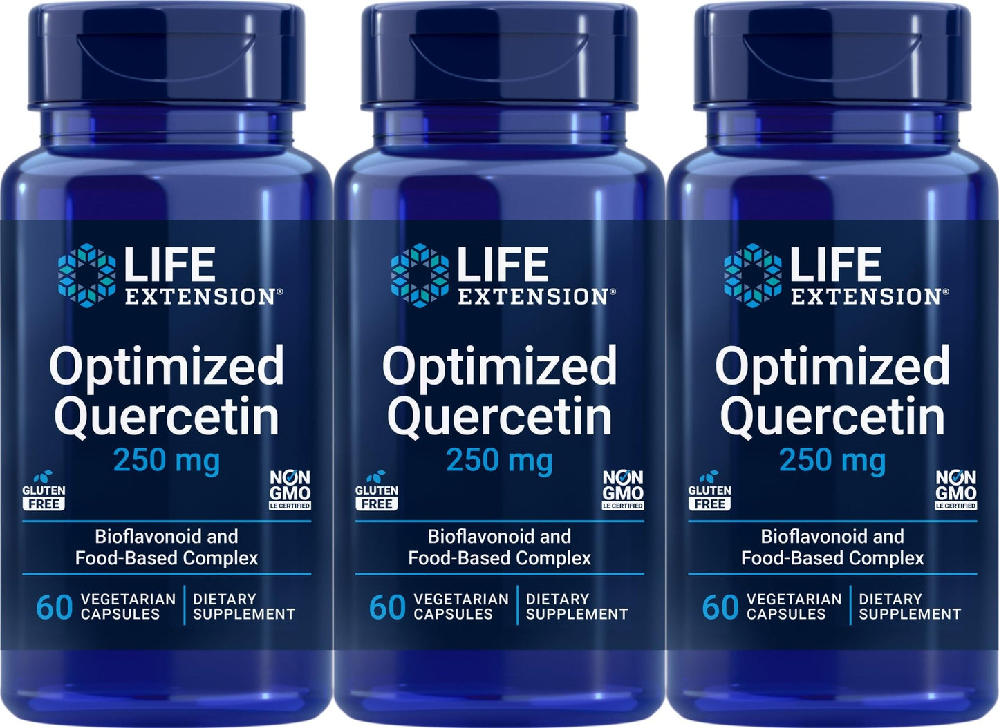 Life Extension Optimized Quercetin Capsules, 60 Vegetarian Capsules (Pack of 3) - dailyvitalstore
