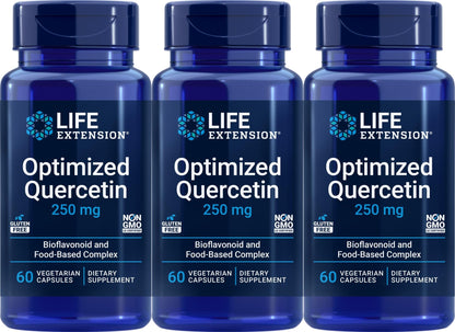 Life Extension Optimized Quercetin Capsules, 60 Vegetarian Capsules (Pack of 3) - dailyvitalstore