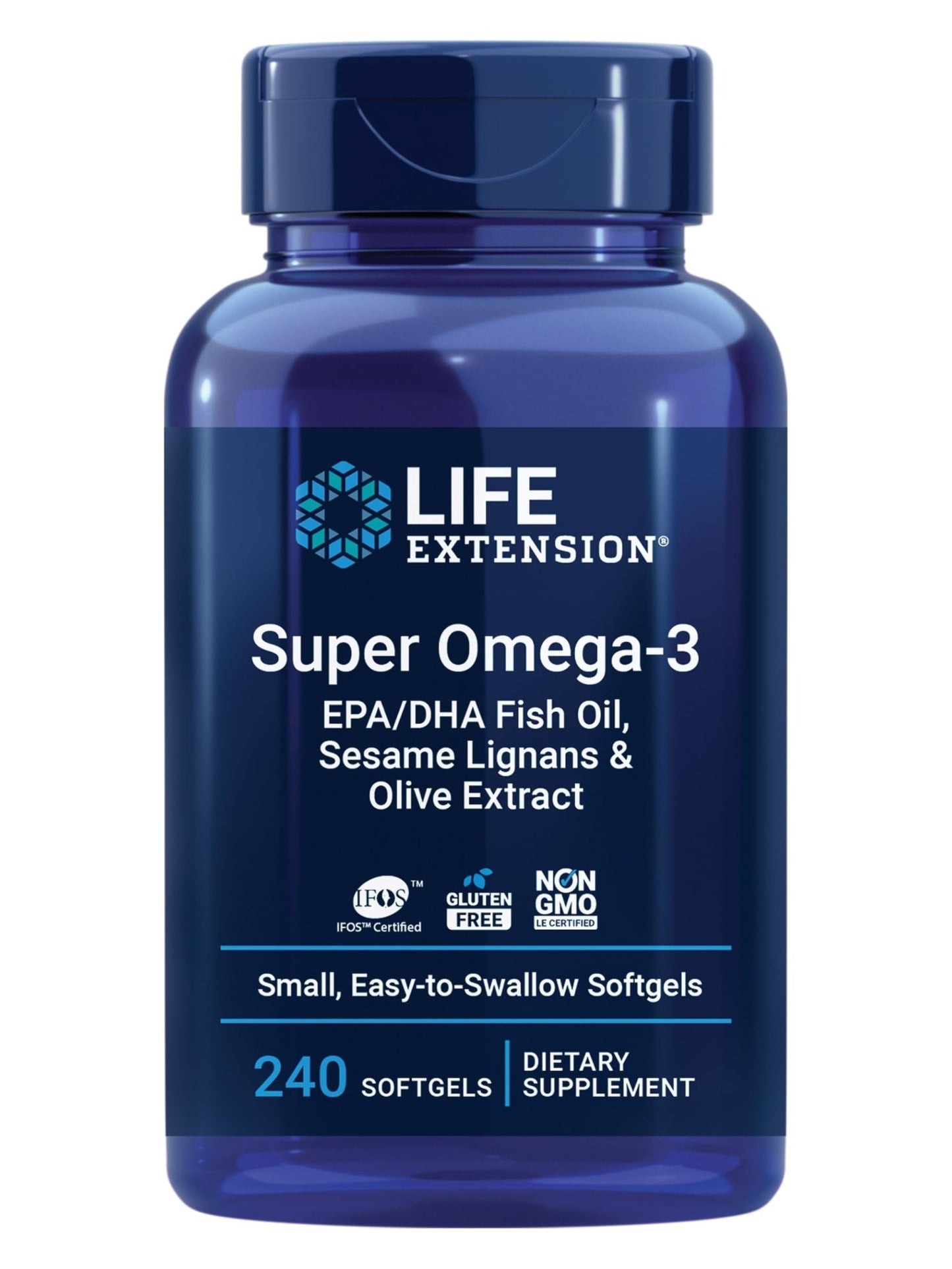 Life Extension Super Omega-3 EPA/DHA Fish Oil, Sesame Lignans & Olive Extract – Heart Health, Brain Health, Inflammation Health Support, Gluten-Free, - dailyvitalstore