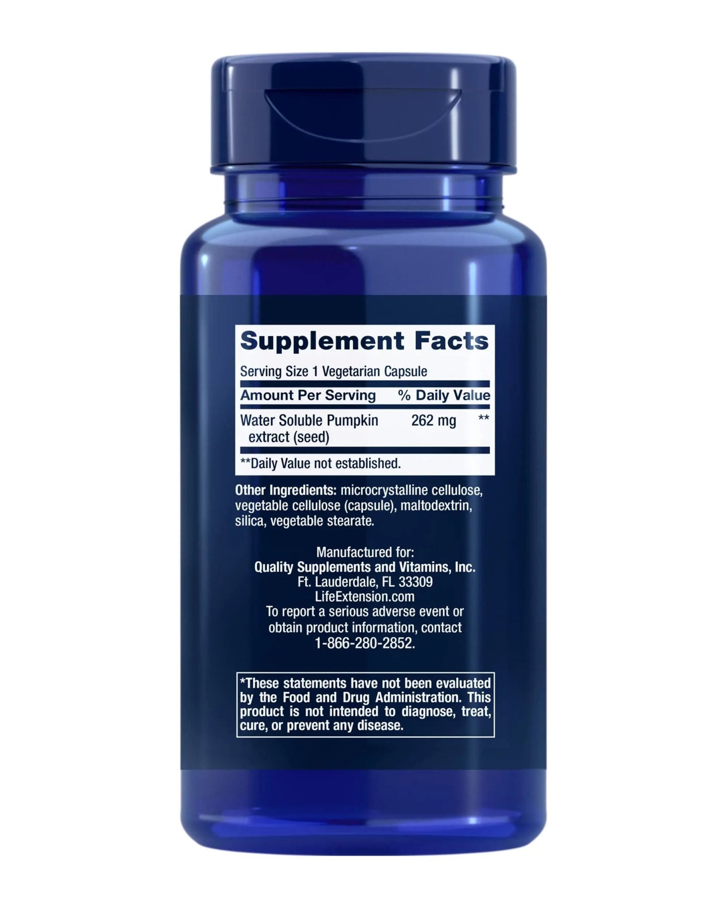 Life Extension Water-Soluble Pumpkin Seed Extract, Promotes Prostate & Urinary Tract Health, Bladder Health Support, Men, Women, Gluten-Free, Non-GMO, Vegetarian, 60 Capsules - dailyvitalstore