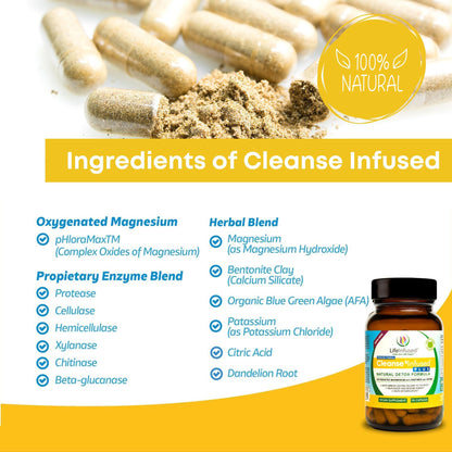 Life Infused Cleanse Infused Plus Digestive Support Supplement – Oxygenated Magnesium with Enzymes & Herbs, Supports Digestive - dailyvitalstore