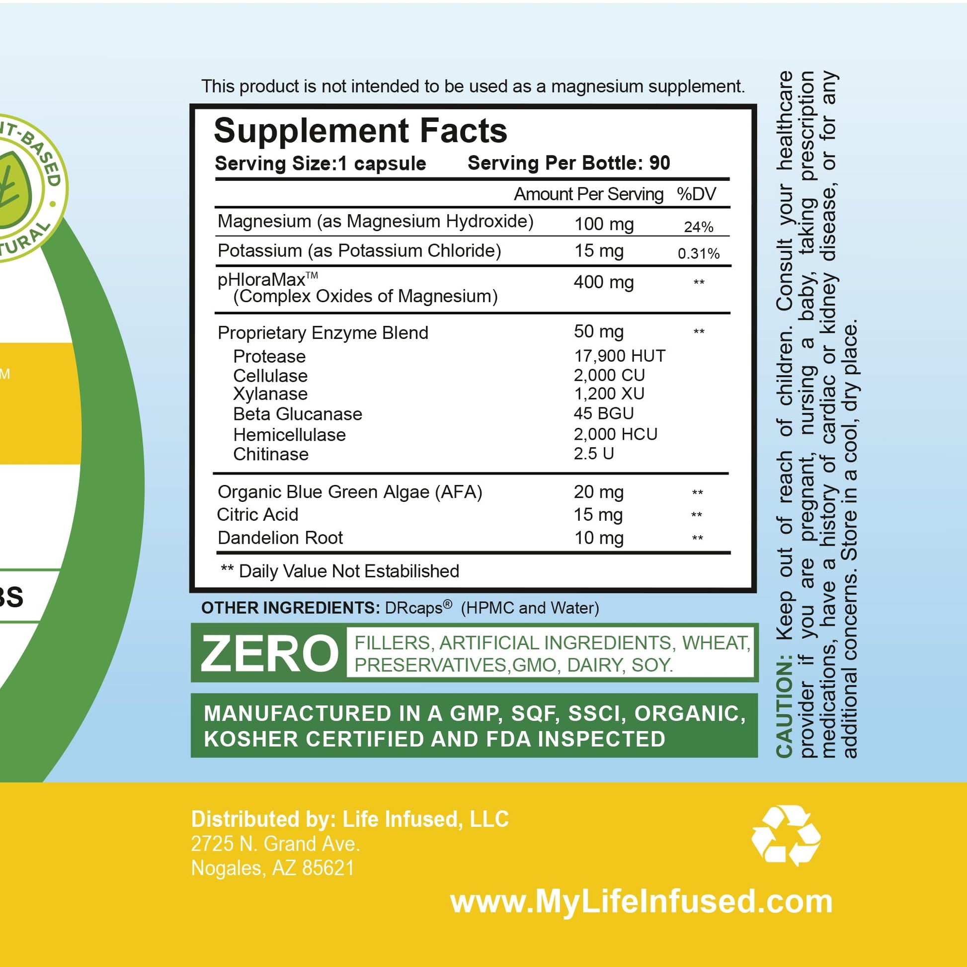Life Infused Cleanse Infused Plus Digestive Support Supplement – Oxygenated Magnesium with Enzymes & Herbs, Supports Digestive - dailyvitalstore