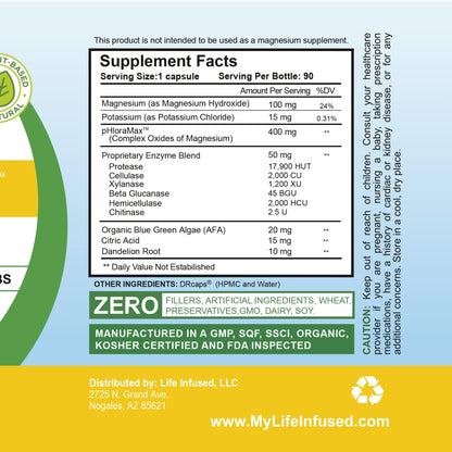 Life Infused Cleanse Infused Plus Digestive Support Supplement – Oxygenated Magnesium with Enzymes & Herbs, Supports Digestive - dailyvitalstore