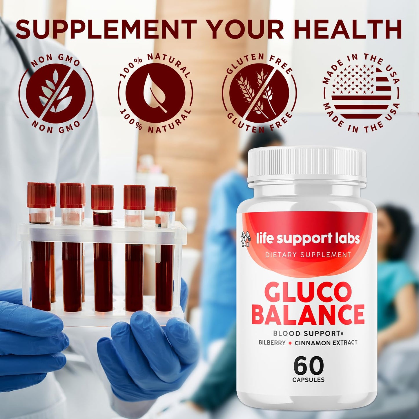 Life Support Labs Capsules, Official LifeSupportLabs Blood Health Pills with All Natural Ingredients, Life Support Labs Advanced Health & Wellness with Premium Vitamins for Women & Men (60 Capsules) - dailyvitalstore