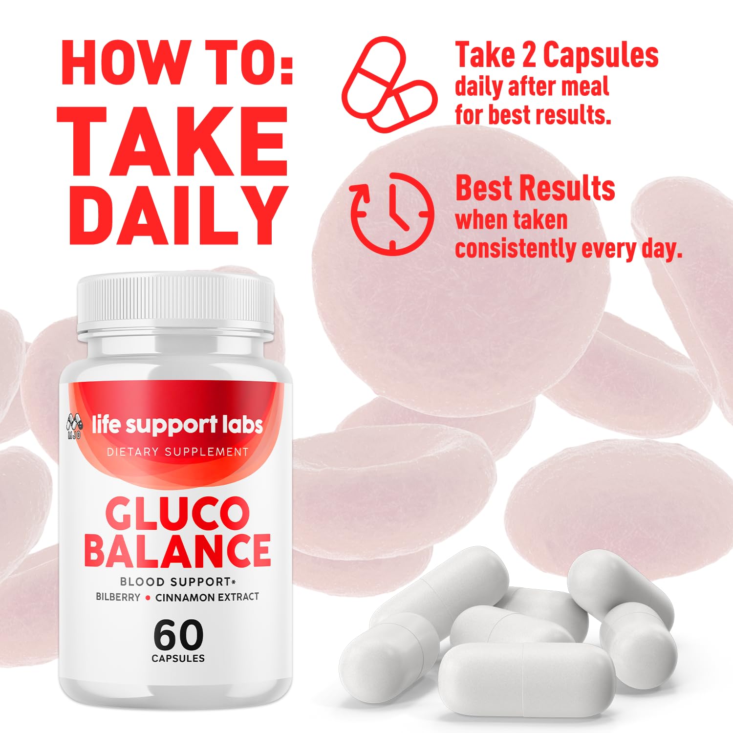 Life Support Labs Capsules, Official LifeSupportLabs Blood Health Pills with All Natural Ingredients, Life Support Labs Advanced Health & Wellness with Premium Vitamins for Women & Men (60 Capsules) - dailyvitalstore