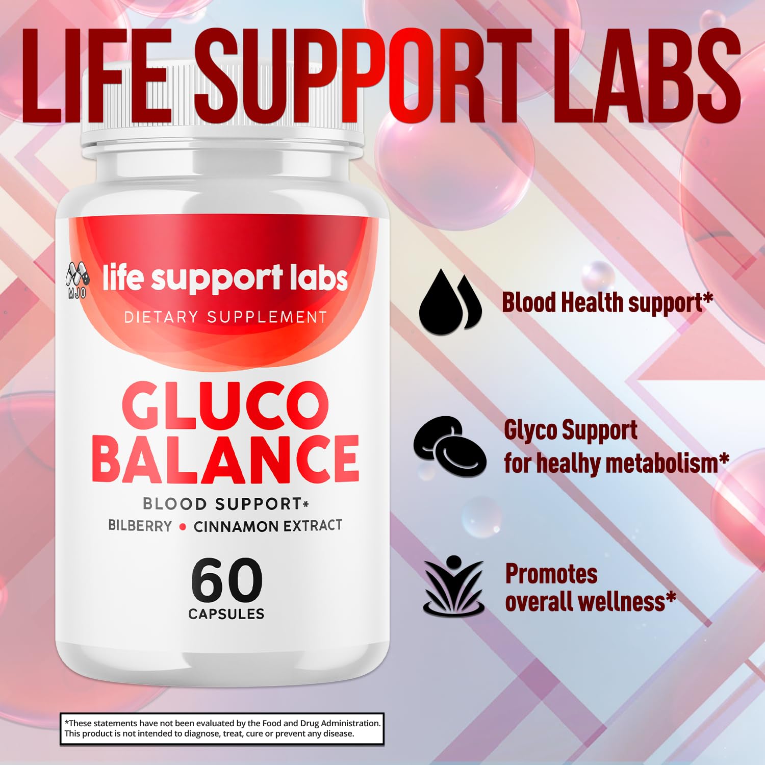 Life Support Labs Capsules, Official LifeSupportLabs Blood Health Pills with All Natural Ingredients, Life Support Labs Advanced Health & Wellness with Premium Vitamins for Women & Men (60 Capsules) - dailyvitalstore