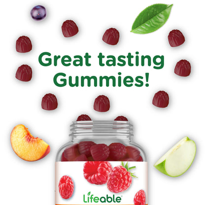 Lifeable Collagen Peptides Gummies | 100mg with Vitamin C | Great Tasting Collagen Supplements | Vegetarian Hair Skin and Nails Gummies | Collagen Gummies for Adults, Men, Women | 90 Gummies - dailyvitalstore