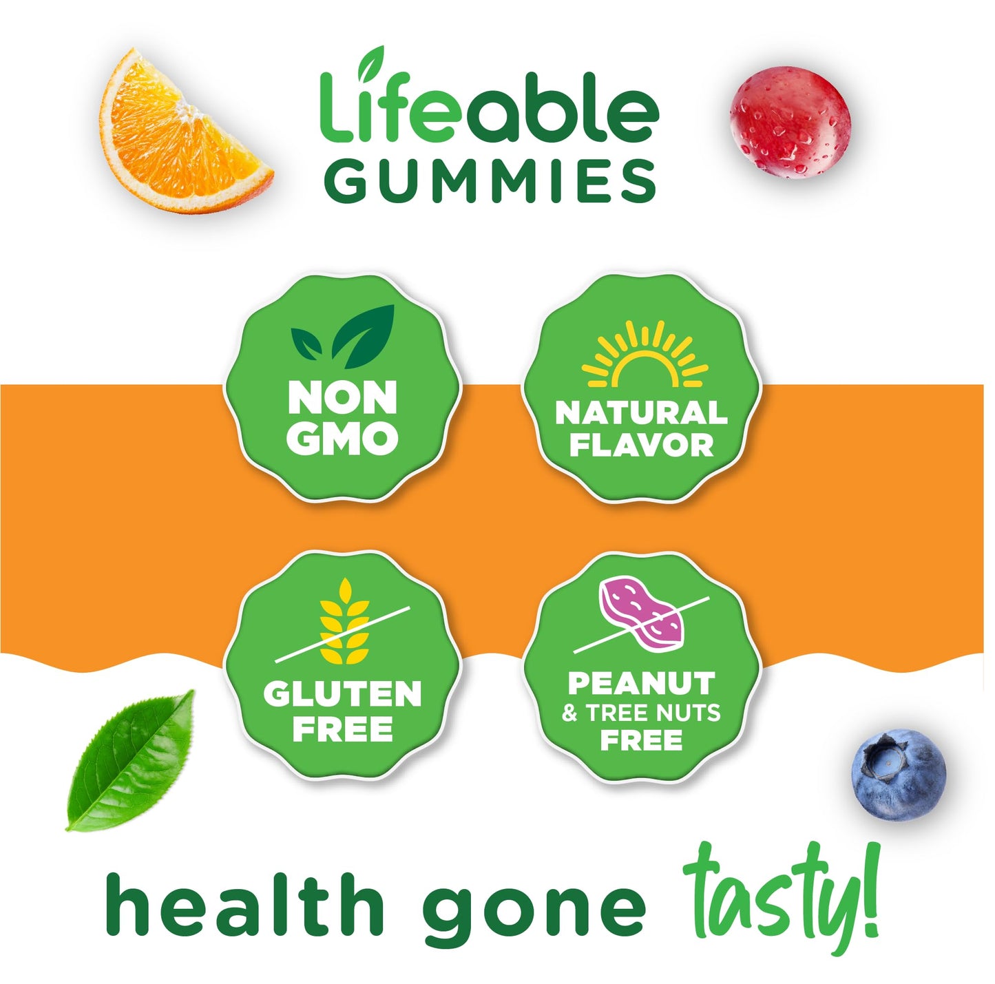 Lifeable Collagen Peptides Gummies | 100mg with Vitamin C | Great Tasting Collagen Supplements | Vegetarian Hair Skin and Nails Gummies | Collagen Gummies for Adults, Men, Women | 90 Gummies - dailyvitalstore