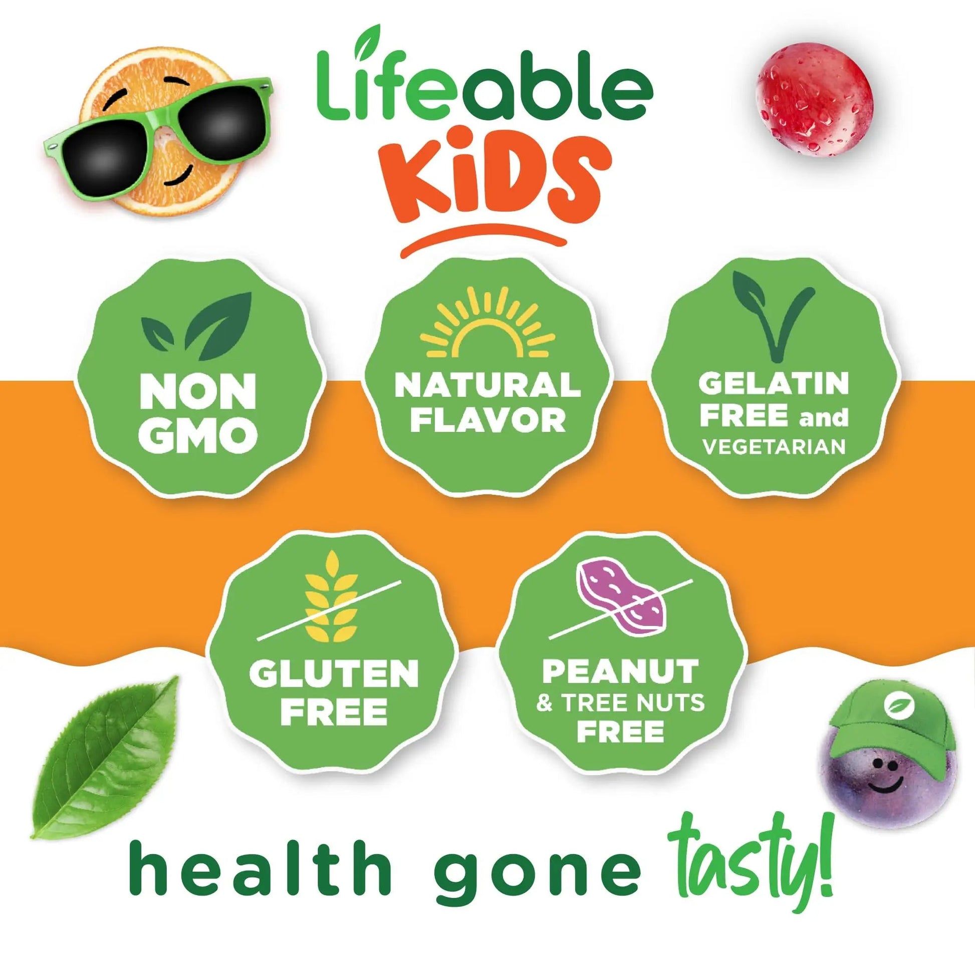 Lifeable Kids Multivitamin Gummies | Great Tasting Multivitamin for Kids | with Vitamins A, C, D, E, B6, B12, Zinc, Biotin - dailyvitalstore