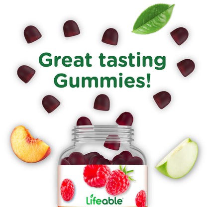 Lifeable Prebiotic Fiber Gummies for Adults | 5g | Great Tasting Fiber Supplement Gummies | Prebiotic Gummies for Digestive Health - dailyvitalstore