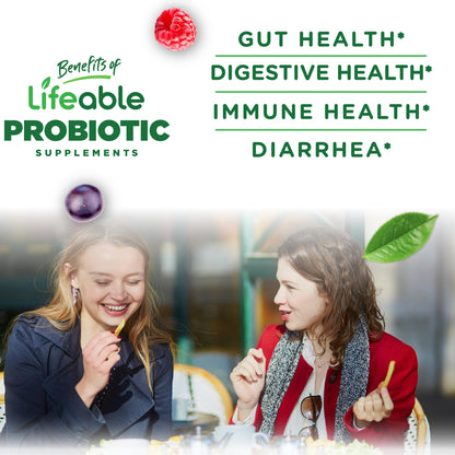 Lifeable Probiotics Gummies | 2 Billion CFU | Great Tasting Probiotic Gummies for Women | Probiotic Gummy for Gut Health and Immune Support - dailyvitalstore