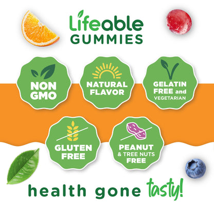 Lifeable Probiotics Gummies | 2 Billion CFU | Great Tasting Probiotic Gummies for Women | Probiotic Gummy for Gut Health and Immune Support - dailyvitalstore