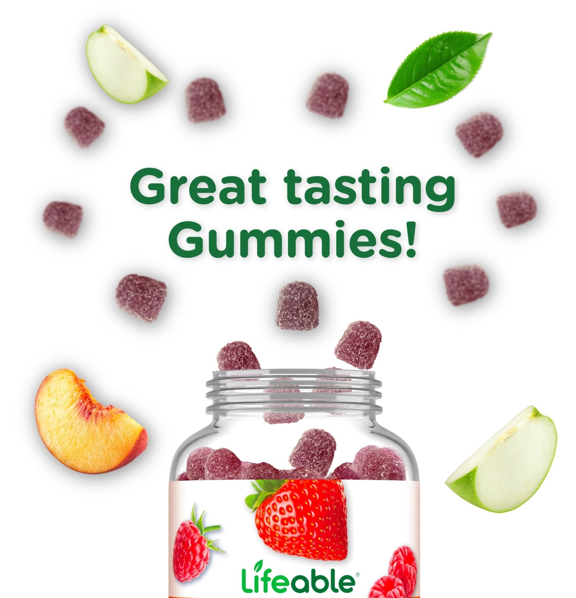 Lifeable Stress Aid Gummies for Teens | with Lemon Balm, GABA and L Theanine Supplements | Vegan Non GMO Mood Support Supplement | Great Tasing Stress Vitamins | L-Theanine for Teen | 90 Gummies - dailyvitalstore