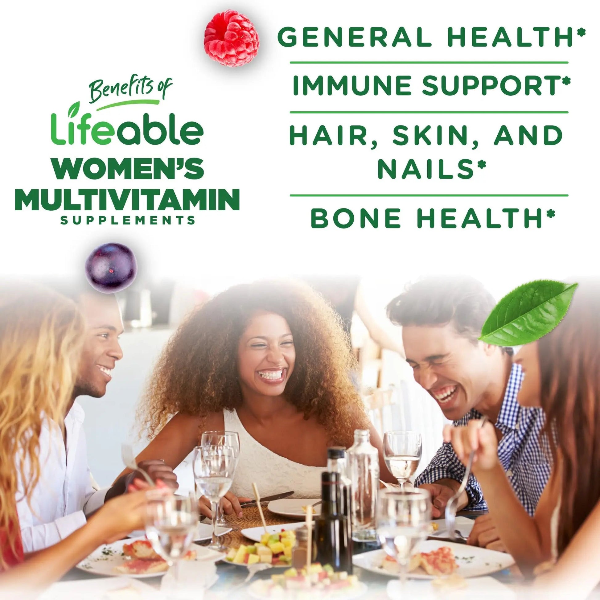 Lifeable Womens Multivitamin Gummy | with Vitamin A, C, D, E, Niacin, B6, Folate, B12, Biotin, Pantothenic Acid, Iodine, Zinc | - dailyvitalstore