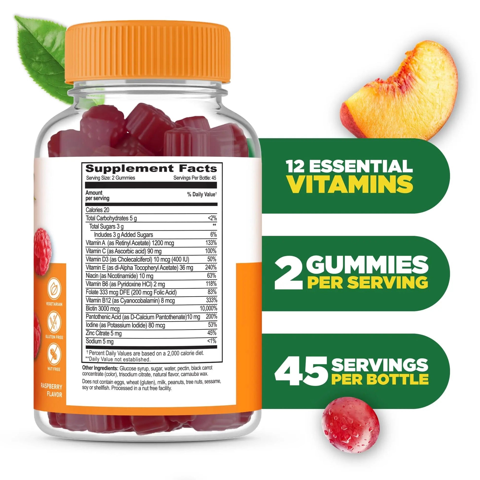 Lifeable Womens Multivitamin Gummy | with Vitamin A, C, D, E, Niacin, B6, Folate, B12, Biotin, Pantothenic Acid, Iodine, Zinc | - dailyvitalstore