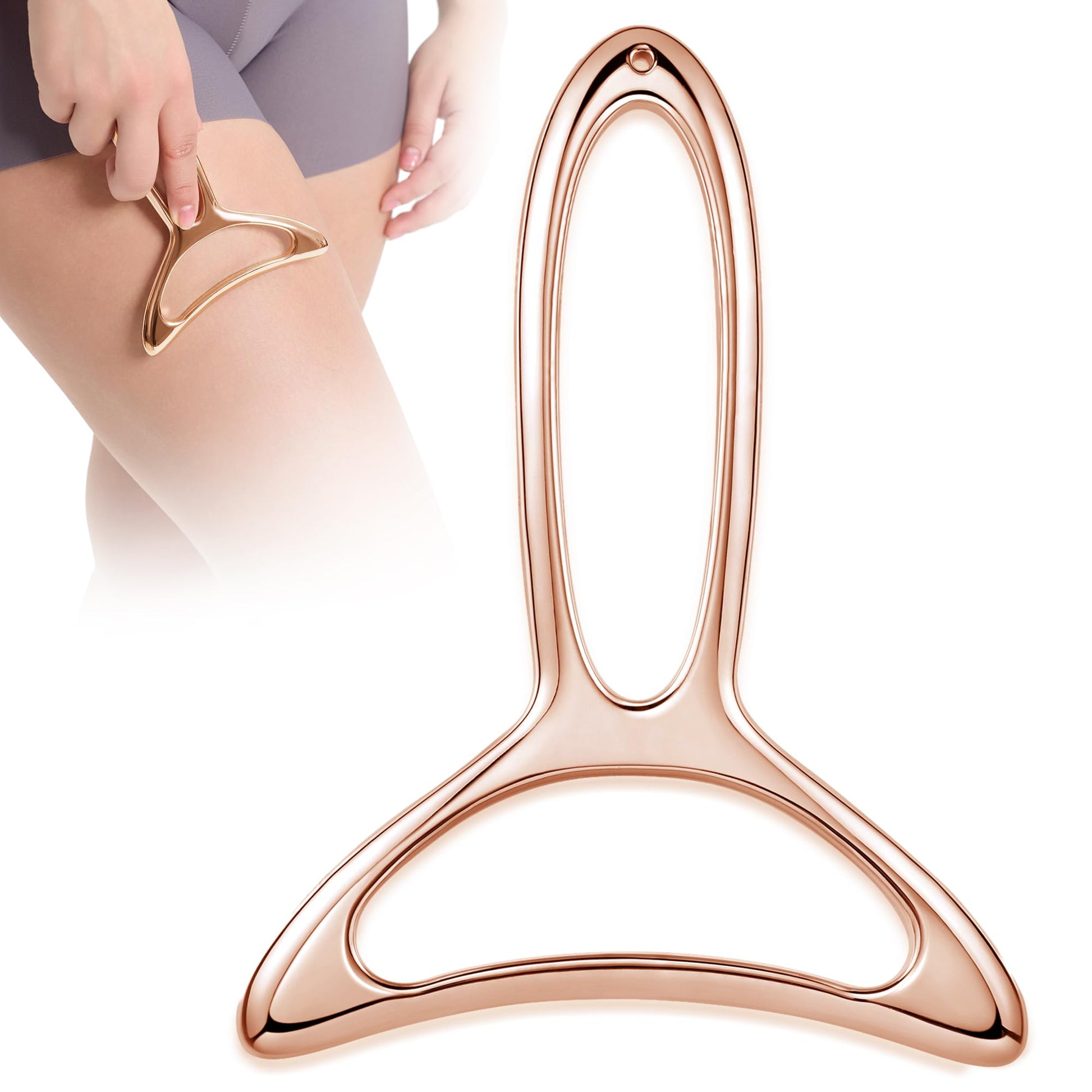 lifechill Lymphatic Drainage Massager & Anti Cellulite Massage Tools for Body Sculpting, Metal Gua Sha & Muscle Scraper Tool Pain Relief Deep Tissue, Gifts for Women, Gold (M) - dailyvitalstore