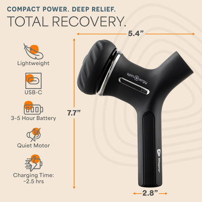 LifePro Lymphatic Drainage Massager – Handheld Cellulite Massager for Legs, Thighs, Neck & More – Spinergy Body Sculpting Massage Gun with Vibration for Muscle Recovery & Relaxation – Quiet & Portable - dailyvitalstore