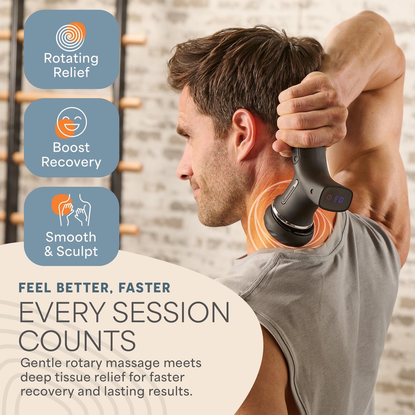 LifePro Lymphatic Drainage Massager – Handheld Cellulite Massager for Legs, Thighs, Neck & More – Spinergy Body Sculpting Massage Gun with Vibration for Muscle Recovery & Relaxation – Quiet & Portable - dailyvitalstore