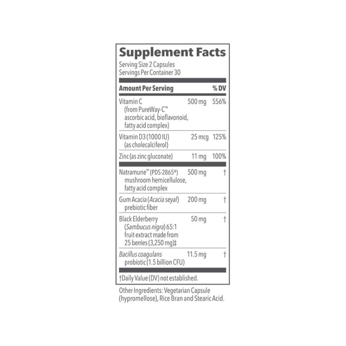 LifeSeasons Clinical Immunity - Daily Boost - Immune System Booster - Pre + Probiotics - Increases Antibodies & Immune Cells - Elderberry, Zinc, Natramune & Vitamin C + D3-60 Capsules - dailyvitalstore