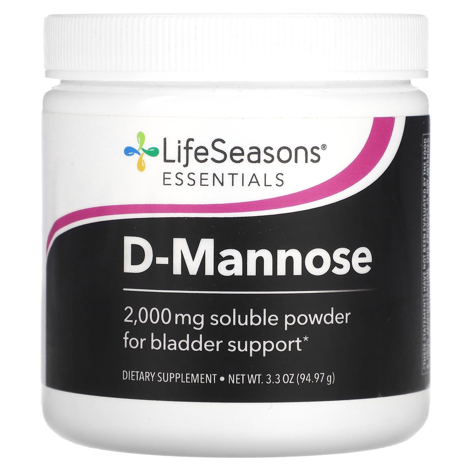 LifeSeasons D-Mannose Powder - Fast-Acting UTI Relief - Urinary Tract Health Supplement - Supports Healthy Levels of Microflora & Eases Bladder Discomfort - 45 Servings - dailyvitalstore