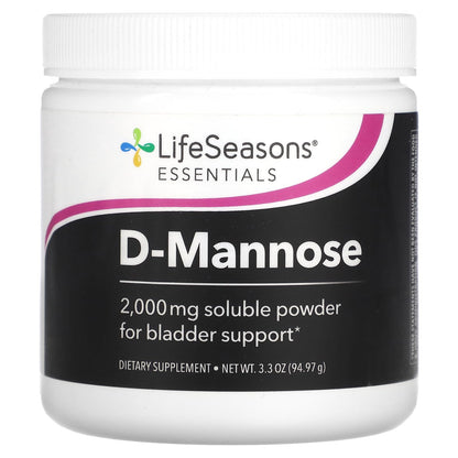 LifeSeasons D-Mannose Powder - Fast-Acting UTI Relief - Urinary Tract Health Supplement - Supports Healthy Levels of Microflora & Eases Bladder Discomfort - 45 Servings - dailyvitalstore