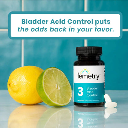 LifeSeasons Femetry Bladder Acid Control - Support for Interstitial Cystitis - Reduce Urine Acidity in The Bladder - Eases Flares Caused by Eating or Drinking Acidic Foods - 60 Tablets - dailyvitalstore