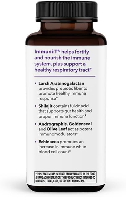 LifeSeasons Immuni-T - Immune Support Supplement - Immunity System Booster - Natural Cold & Flu Relief - Elderberry, Echinacea, Andrographis, Arabinogalactans & Olive Leaf - 90 Capsules - dailyvitalstore