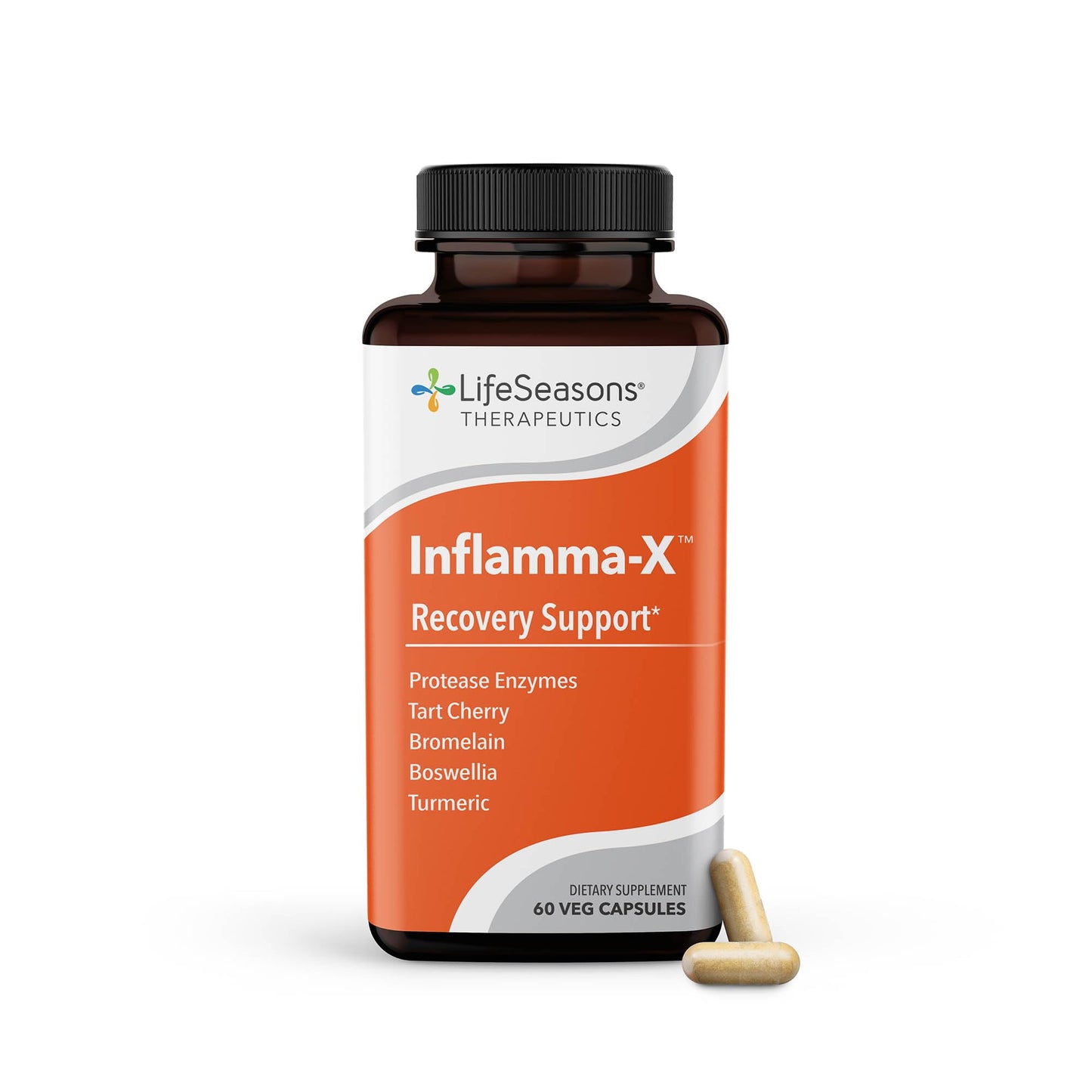 LifeSeasons Inflamma-X Joint & Tissue Support Supplement – Supports Muscle Comfort, Recovery & Flexibility – Herbal Formula with Turmeric, Bromlein, Boswellia & Protease Enzymes – 60 Capsules - dailyvitalstore