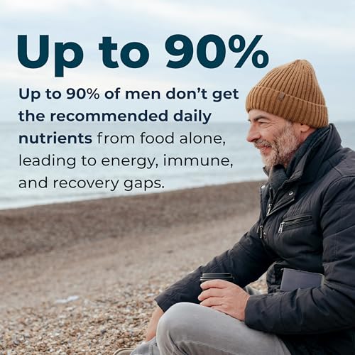 LifeSeasons Men's Multivitamin – High Potency with 21 Vitamins & Minerals, PureWay-C®, NAD+, Active B-Vitamins, TRAACS® Chelates, enXtra® for Energy, Probiotics & Mushrooms – 120 Veg Capsules - dailyvitalstore