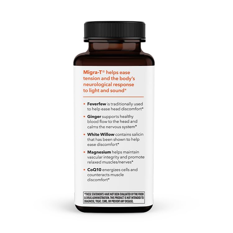 LifeSeasons Migra‑T - White Willow Bark, Magnesium, CoQ10 & Ginger - 60 Count (Pack of 2) - dailyvitalstore