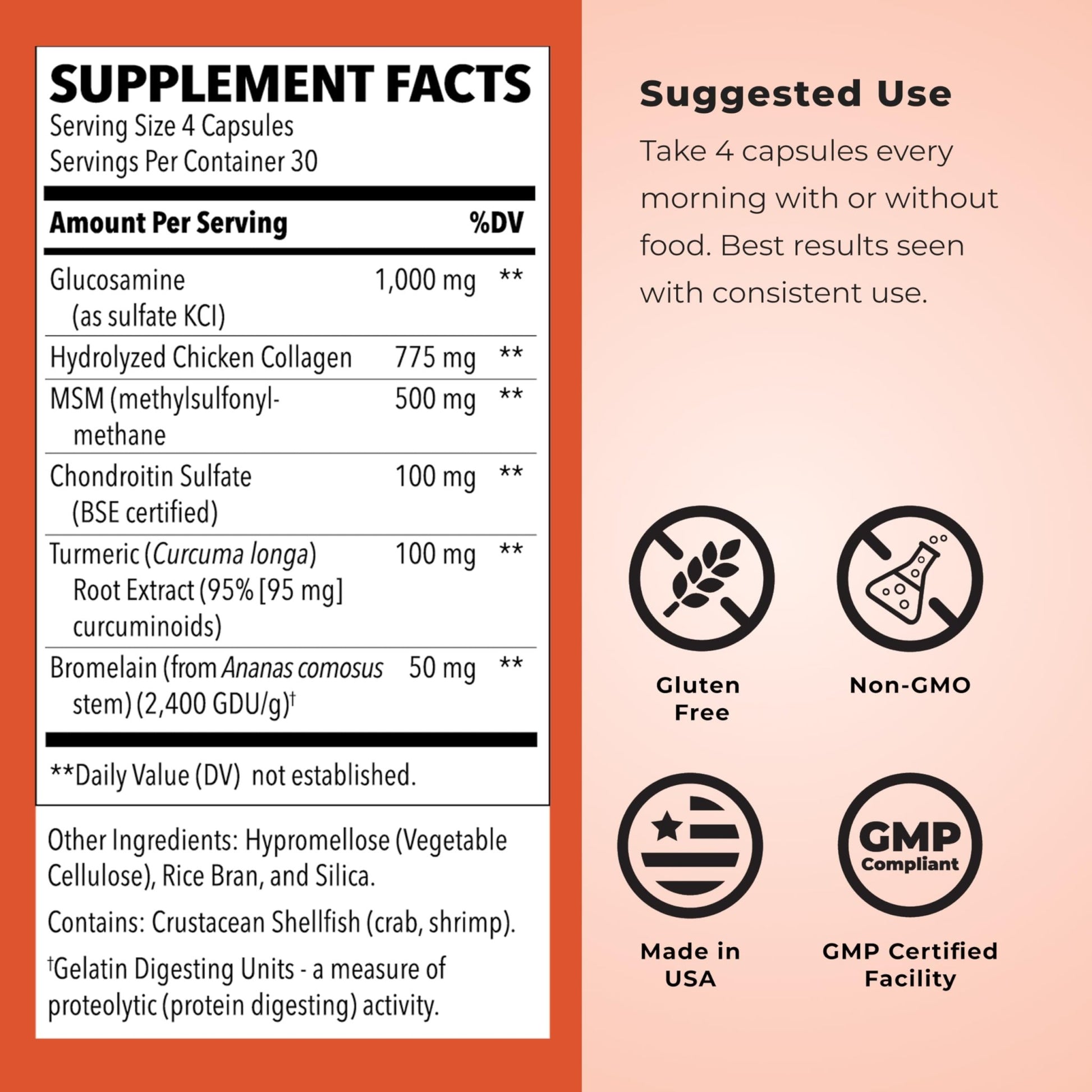 LifeSeasons Mobili-T - Joint Support Supplement - Reduces Aches & Discomforts - Increase Range of Motion - Rebuild Tissue & Cartilage - MSM Chondroitin Collagen Glucosamine & Turmeric - 120 Capsules - dailyvitalstore