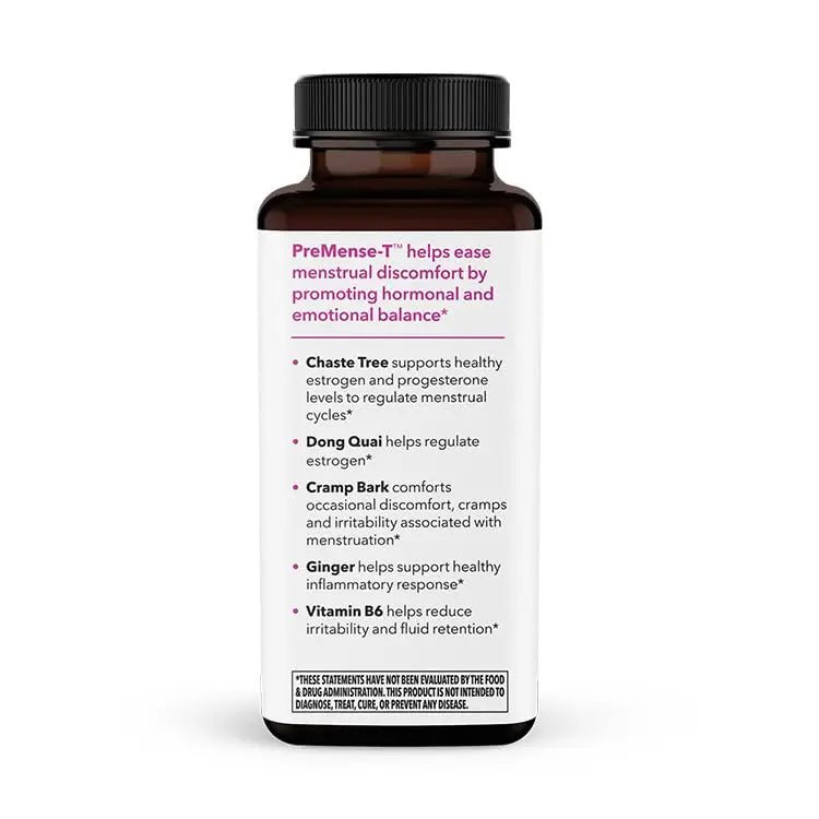 LifeSeasons - PreMense-T - PMS Relief Supplement - Support for Pre-Menstrual Symptoms, Cramping & Breast Tenderness - Nourish Tissue - Ginger Crampbark Dong Quai Chasteberry & Vitamin B6-60 Capsules - dailyvitalstore