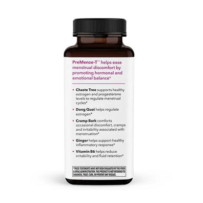LifeSeasons - PreMense-T - PMS Relief Supplement - Support for Pre-Menstrual Symptoms, Cramping & Breast Tenderness - Nourish Tissue - Ginger Crampbark Dong Quai Chasteberry & Vitamin B6-60 Capsules - dailyvitalstore