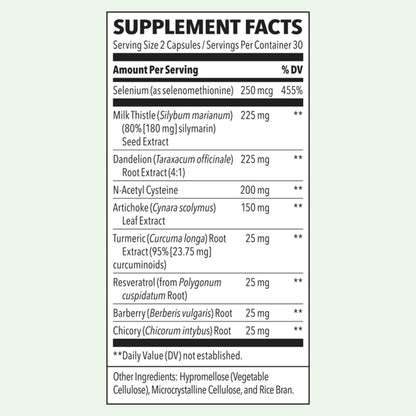 LifeSeasons Puri-T - Liver Cleanse & Detox Support Supplement - Resveratrol N-Acetyl Cysteine Milk Thistle Artichoke & Turmeric - Supports Tissue Regeneration & Healthy Bile - 60 Capsules (Pack of 2) - dailyvitalstore