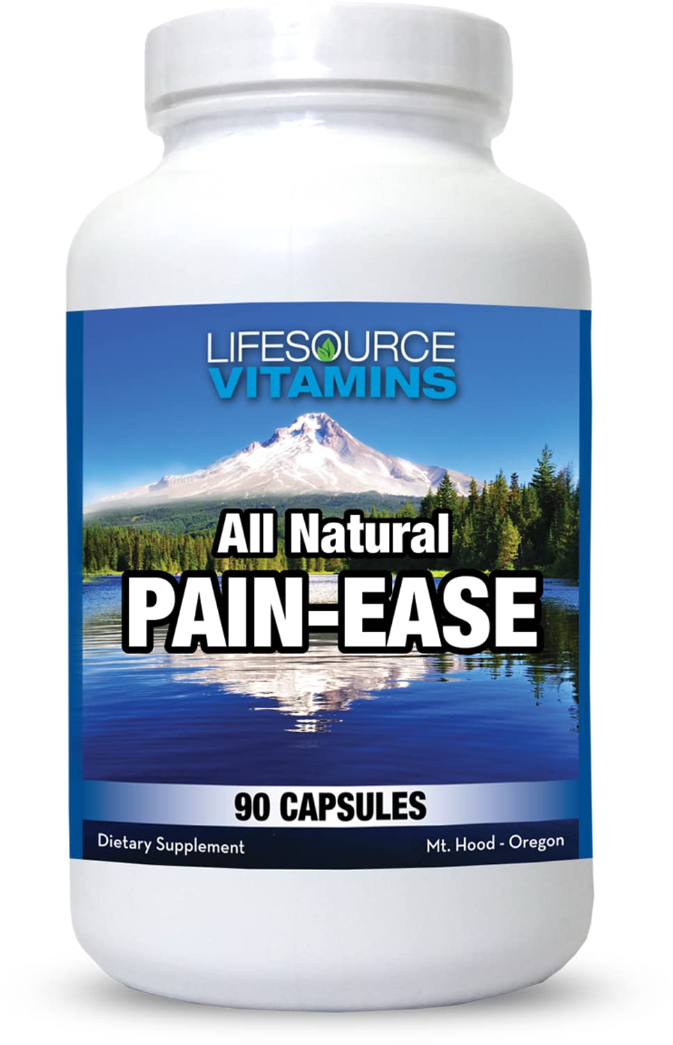 LifeSource Vitamins All Natural Pain Ease – 20 Synergistic Herbs and Enzymes That Naturally & Safely Support: Headaches & Migraines - Knees – Shoulders – Joints – Leg Pain – Tension - dailyvitalstore