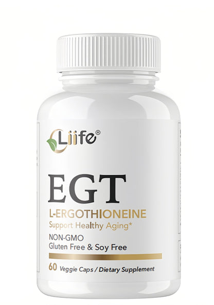 LIIFE L-Ergothioneine Supplement (EGT) 30mg,Compound Antioxidant Supplement (May Support Longevity and Healthy Aging) Promotes Skin Health，60 Capsules，Non-GMO, Gluten Free, Vegan Safe - dailyvitalstore