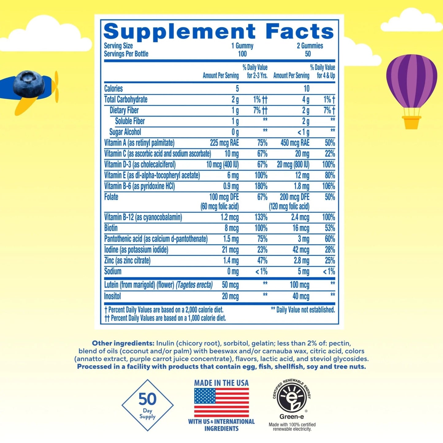 L’il Critters Gummy Vites No Sugar Added Daily Gummy Multivitamin for Ages 2+ Toddlers & Kids, Vitamin C, D3 for Immune - dailyvitalstore
