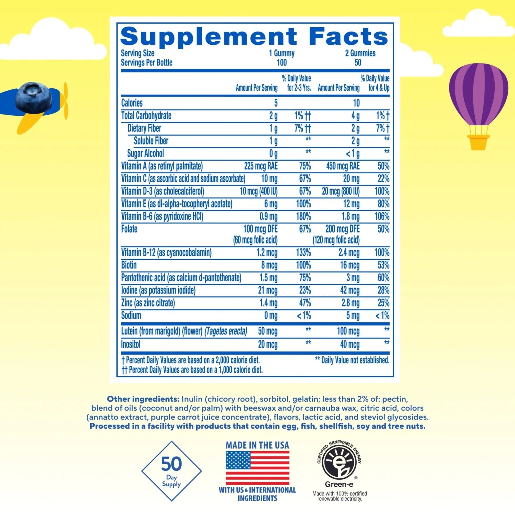 L’il Critters Gummy Vites No Sugar Added Daily Gummy Multivitamin for Ages 2+ Toddlers & Kids, Vitamin C, D3 for Immune - dailyvitalstore